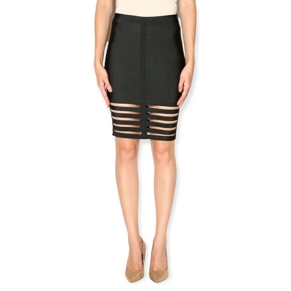 🆕Wow Couture Black Bandage Skirt - Picture 2 of 7